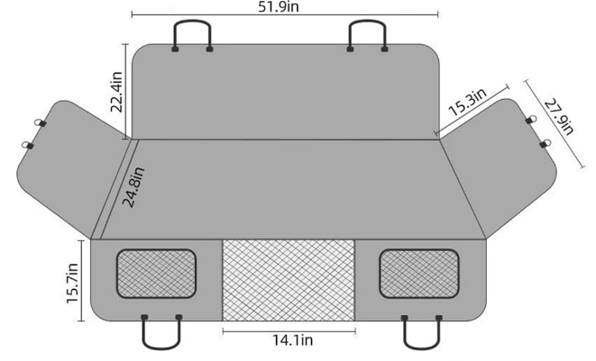 Housse de Siège Auto Imperméable - Protection Intégrale avec Fenêtre d'Observation