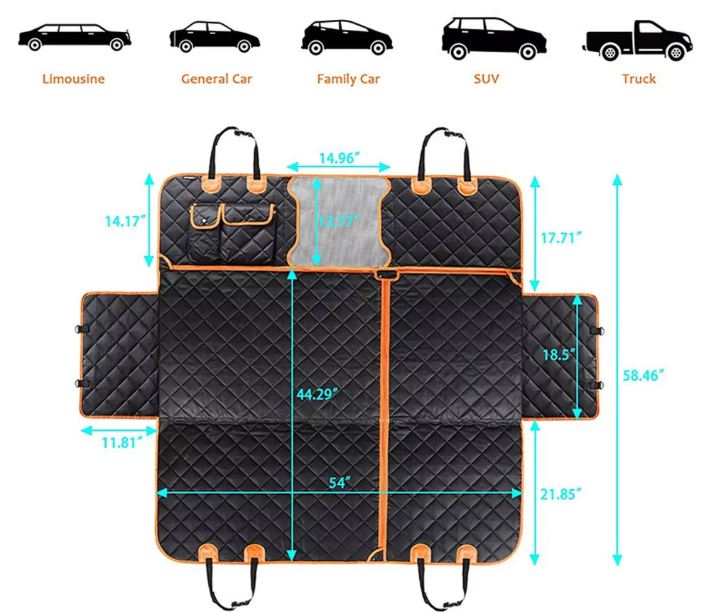 Housse de Siège Arrière Voiture pour Chien